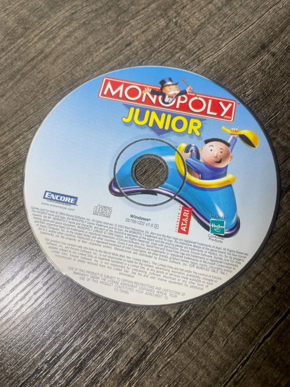 Monopoly Junior PC Game Hasbro Interactive Windows Amusement Park Kids